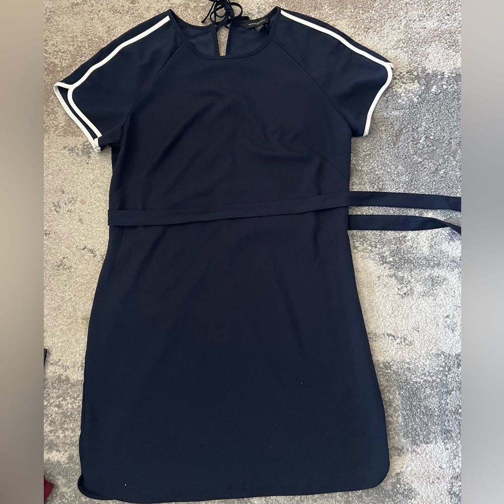 Banana Republic Navy Tie Back Shift Dress